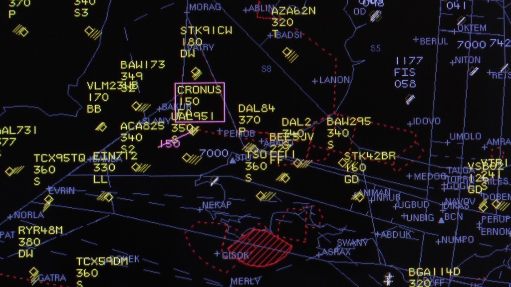 Screen capture of Watchkeeper (call sign CRONUS 15  0) from the Air traffic Control Screens � NATS