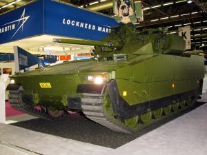 BAE Systems exhibited a Norwegian Army C2 CV90. (P. Valpolini)