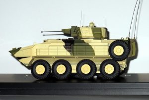 The model of the Terrex 3 unveiled by STK; the real vehicle was on its way to Australia. (P. Valpolini)
