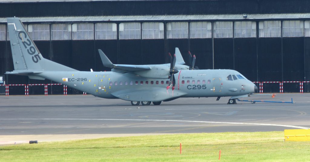 Airbus announced a new agreement to arm the C295W with Roketsan weapons and showed an air refueling variant. (David Oliver)