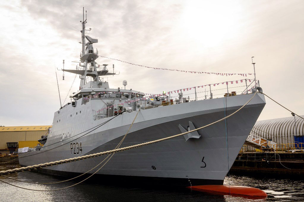 Fifth and final river class offshore patrol vessel, HMS SPEY