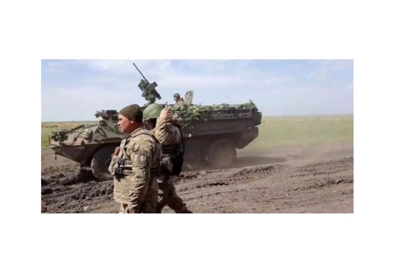 Ukrainian Strykers armed with Kongsberg Remote Weapon Systems Moving to the Front